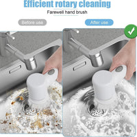 5 in 1 Handheld Bathroom Cleaning Brush Scrubber with Charging Cord